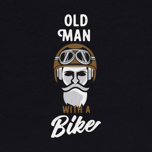 Old Man Motorcycle Club Vintage Grunge Biker by Foxxy Merch
